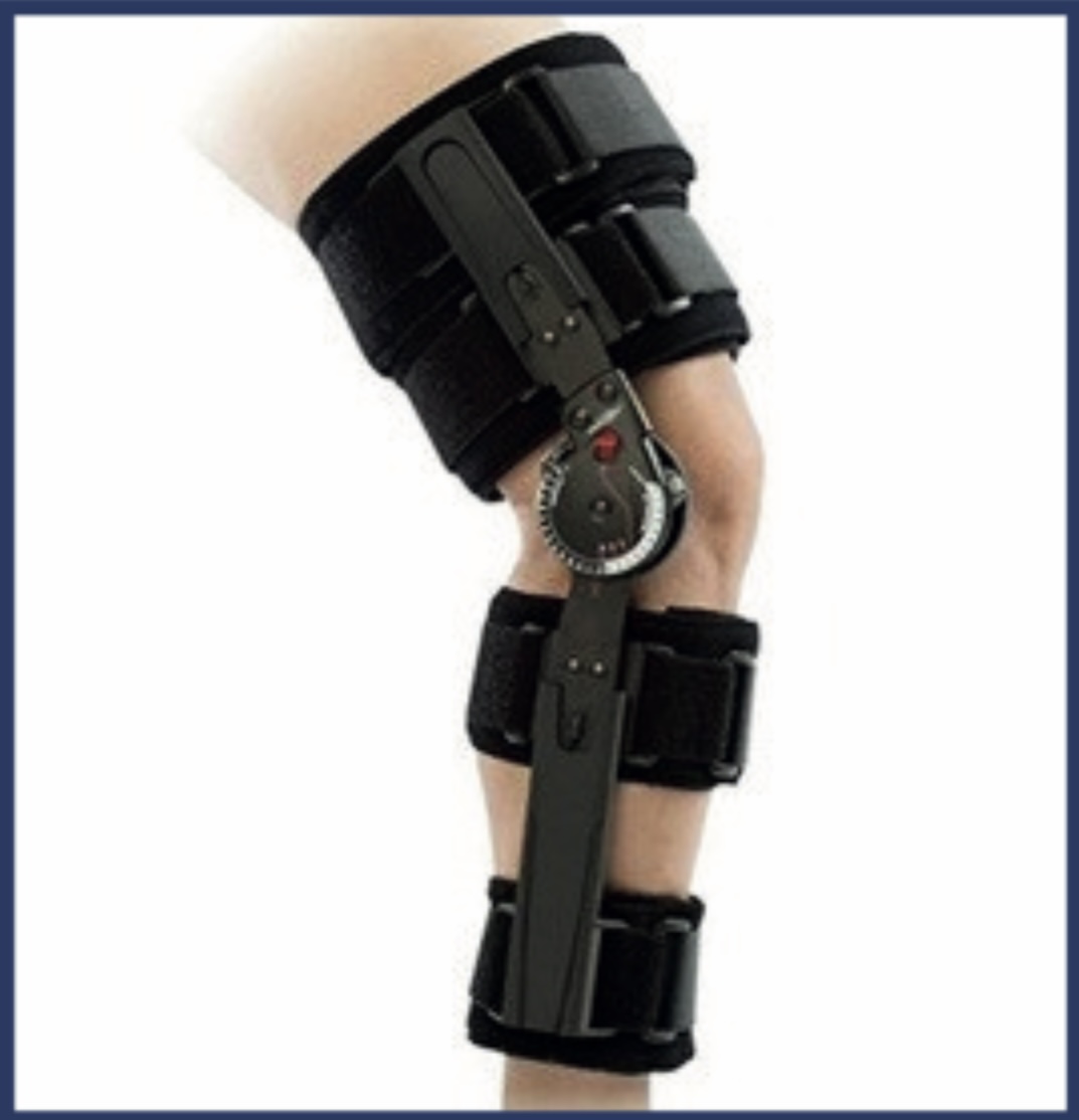 ROM knee brace and immobilizer